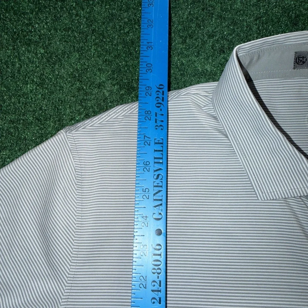 G Fore Golf Polo Men's Size XL Gray White Stripe Red Down Sides
